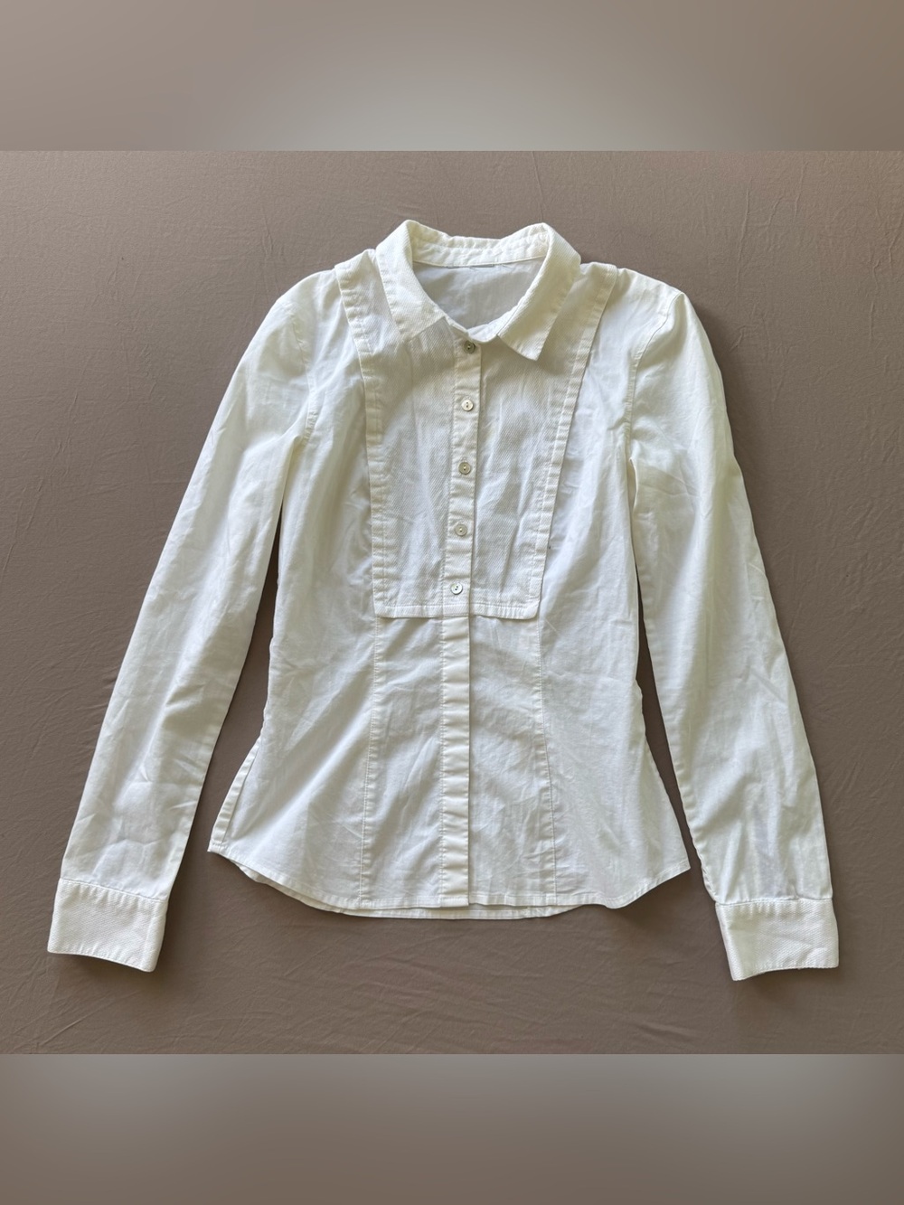 Y2K Era H&M Bib Collar Fitted Button Up Shirt